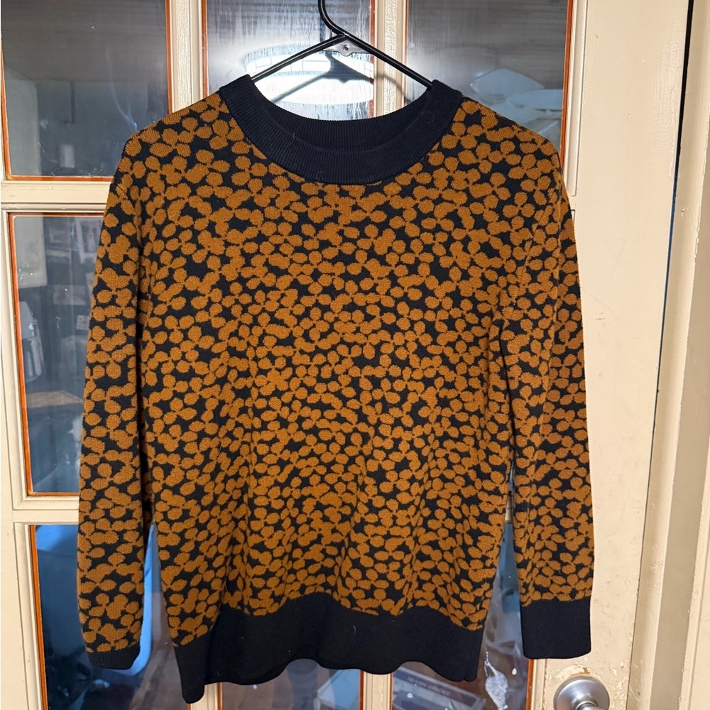 Daily Ritual Black and Brown Knit Sweater